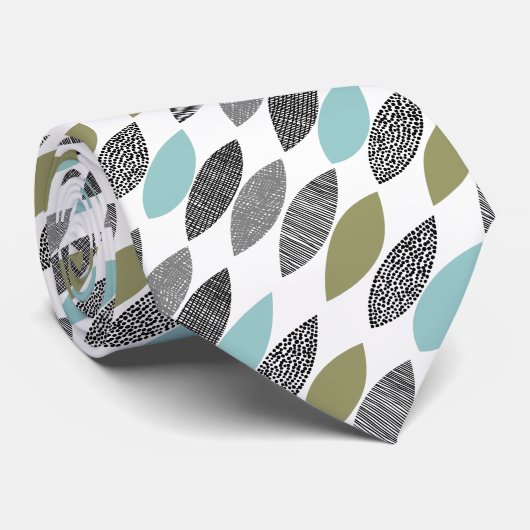 Texturierte Blätter 01 Diagonal Krawatte (Gerollt)