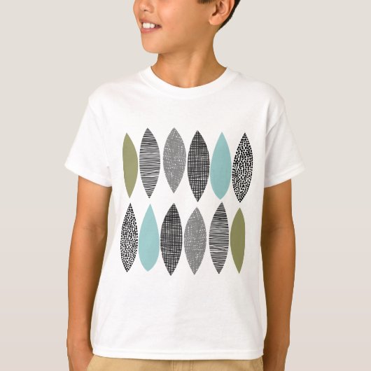 Texturierte Blätter 01 T-Shirt (Vorderseite)