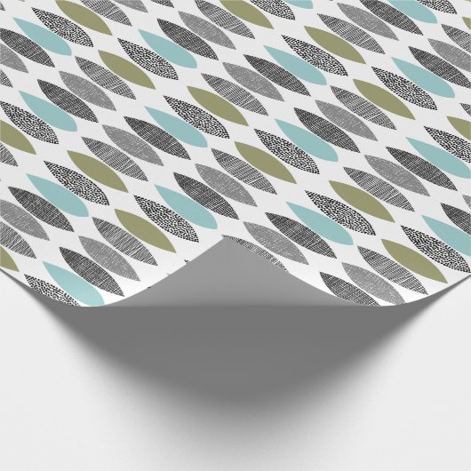 Texturierte Blätter 01a Geschenkpapier (Ecke)