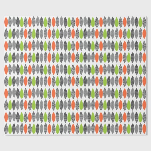 Texturierte Blätter 02 Geschenkpapier (Flach)