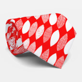 Texturierte Blätter 03 Diagonal - Weiß auf Rot Krawatte (Gerollt)