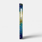 Texturierte blaue gelbe Prägung Clear Raindrop Abs Case-Mate iPhone Hülle (Rückseite / Links)