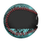 Texturierte blaue Schlangenhaut Baseball (Vorderseite Links)