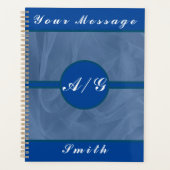 Texturierte blaue Stoffe - jede Farbe Planer (Vorderseite)