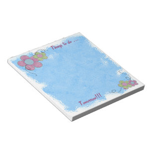 Texturierte Blume Notizblock