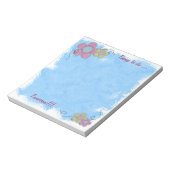 Texturierte Blume Notizblock (Rotiert)