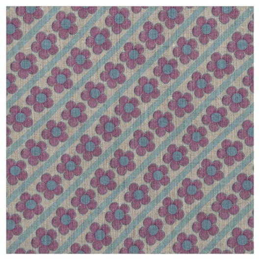 Texturierte Blume (pink/blau) Stoff (Muster)