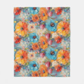Texturierte Blumenmuster-Flanelldecke Fleecedecke (Vorderseite)