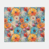 Texturierte Blumenmuster-Flanelldecke Fleecedecke (Vorderseite (Horizontal))
