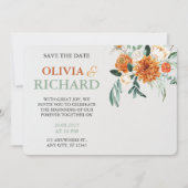 Texturierte Boho-Pampasgras-Hochzeit - Heiratet ba Save The Date (Vorderseite)