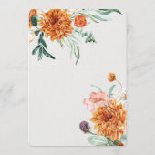 Texturierte Boho-Pampasgras-Hochzeitseinladung Einladung (Rückseite)