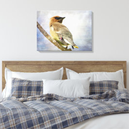 Texturierte Cedar Waxwing Canvas Print Leinwanddruck
