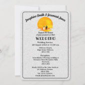 Texturierte Couple Sunset Wedding Card Einladung (Vorderseite)