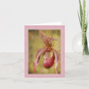Texturierte Dame Slipper Orchid Note Card Dankeskarte