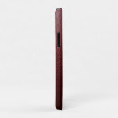 Texturierte dunkelrote Leder Case-Mate iPhone Hülle (Hinten/Rechts)