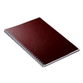 Texturierte dunkelrote Leder Notizblock (Rechte Seite)