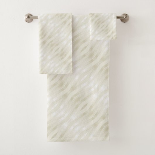 Texturierte edle hellbeige und weiß badhandtuch set (Insitu)