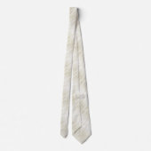Texturierte edle hellbeige und weiß krawatte (Rückseite)