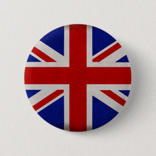Texturierte englische Fahne von England Button