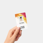 Texturierte Farbanleitung Mitarbeiter-Foto, Bar-Co Ausweis (Handheld)