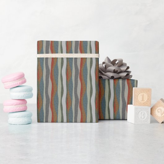 Texturierte farbige Ringelbänder Geschenkpapier (Babyparty)