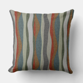 Texturierte farbige Ringelbänder Kissen