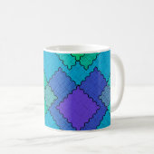 Texturierte Flecken mehrfarbige Striche Kaffeetasse (VorderseiteRechts)