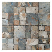 Texturierte Fliesen aus Naturstein in Erdtönen (Vorderseite)