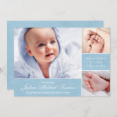 Texturierte Foto Boxes Kinderankündigung - Junge Ankündigung (Vorne/Hinten)