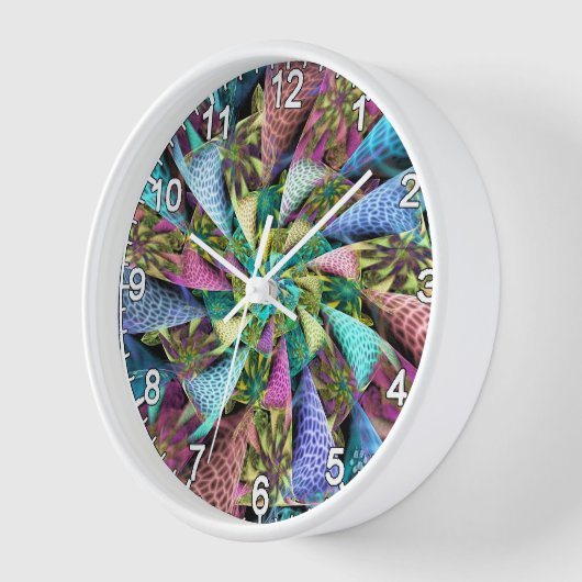 Texturierte Fraktal Spirale Uhr (Winkel)