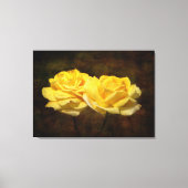 Texturierte Gelbe Rose Stretch Canvas Print Leinwanddruck (Vorderseite)