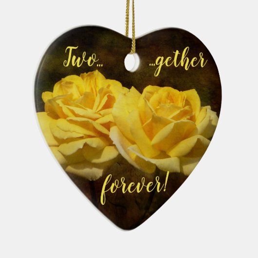 Texturierte Gelbe Rosen Ornament (Rechts)