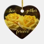 Texturierte Gelbe Rosen Ornament (Vorne)