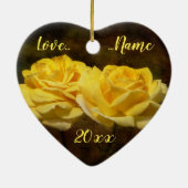 Texturierte Gelbe Rosen Ornament (Hinten)