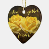 Texturierte Gelbe Rosen Ornament (Links)