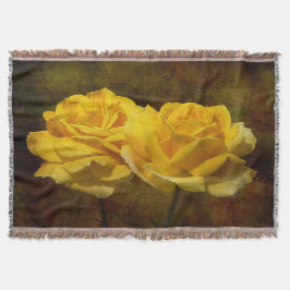 Texturierte Gelbe Rosenfässer Decke