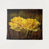 Texturierte gelbe Rosenwand Wandteppich (Vorderseite (Horizontal))