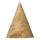 Texturierte gelbe Wüste Sand Hintergrund. Partyhütchen (Rückseite)