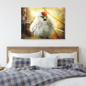 Texturierte gemeinsame Umfrage Warbler Canvas Prin Leinwanddruck (Insitu (Schlafzimmer))