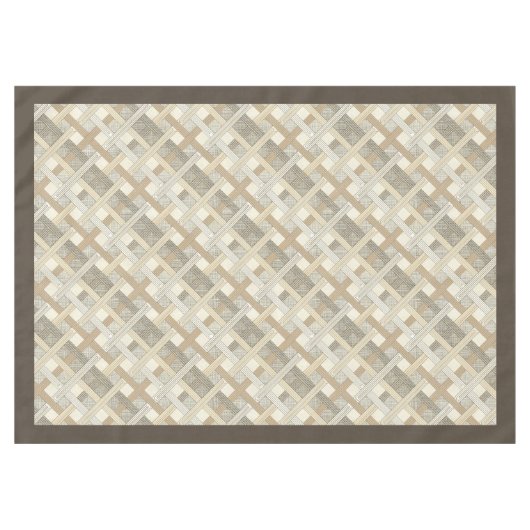 Texturierte geometrische Tablette in ruhigen Neutr Tischdecke (Vorderseite (Horizontal))