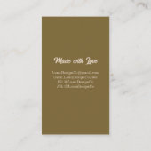 Texturierte Gold 2 Button Schmuck Business Card Visitenkarte (Rückseite)