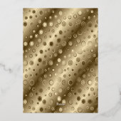 Texturierte Gold Border Sweet 16 Einladung (Rückseite)