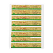 Texturierte Gold Frohe Weihnachtsbaum-Rücksendeadr (Bogen)