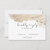 Texturierte Gold-Imitate belichten Elegante RSVP-K RSVP Karte (Vorderseite)