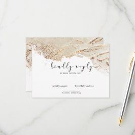 Texturierte Gold-Imitate belichten Elegante RSVP-K RSVP Karte