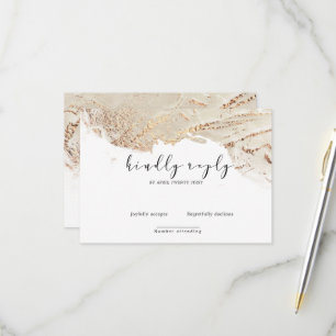 Texturierte Gold-Imitate belichten Elegante RSVP-K RSVP Karte