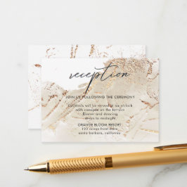 Texturierte Gold Imitate Foil Empfang Umschließkar Begleitkarte