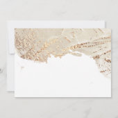 Texturierte Gold Imitate Foil Moderne Hochzeit Ein Einladung (Rückseite)