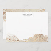 Texturierte Gold Imitate Foil Stationery Note Card Mitteilungskarte (Vorne/Hinten)