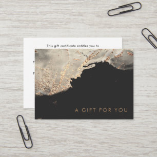 Texturierte Gold-Imitate - Geschenkgutschein Visitenkarte